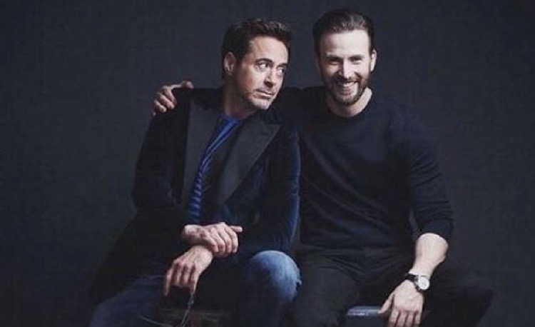 Robert Downey Jr. Pays Tribute to Chris Evans 12 Robert Downey Jr Chris Evans