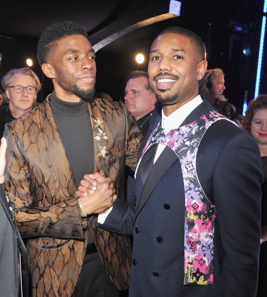 Michael B Jordan dons a LV harness at the 2019 SAG Awards - ICON