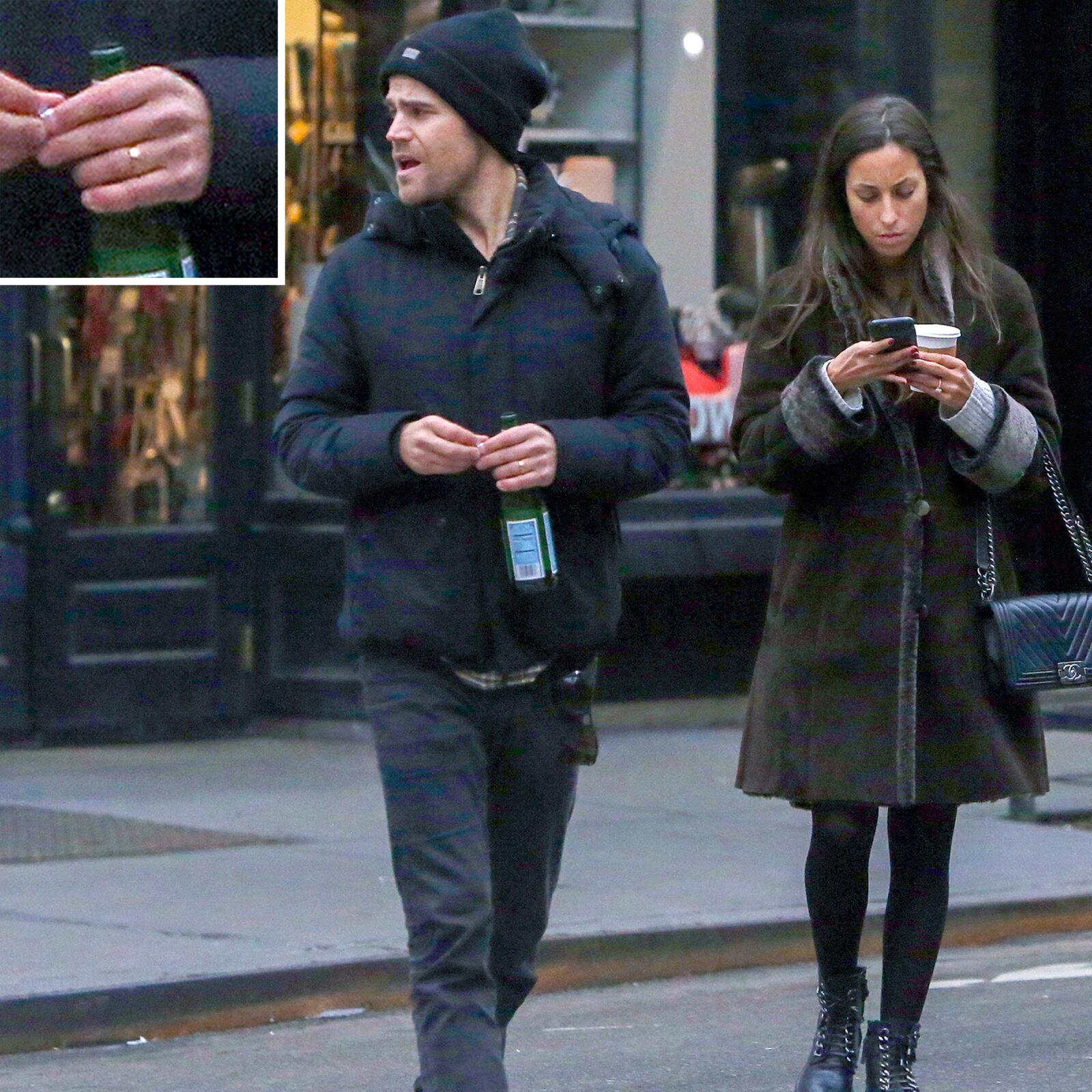 Secretly Married? Paul Wesley and Girlfriend of Several Months Step Out Wearing Matching Rings 8 Secretly Married? Paul Wesley and Girlfriend of Several Months Step Out Wearing Matching Rings 1
