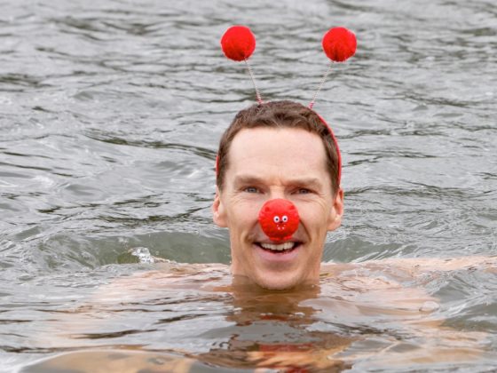Benedict Cumberbatch Charity Swim For Comic Relief