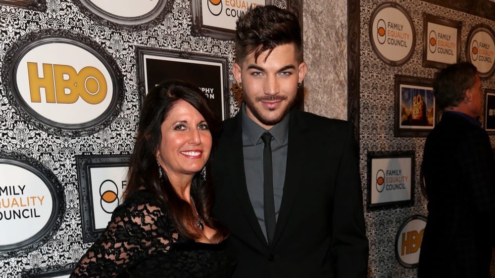 Adam Lambert and his mother Leila Family Equality Council's Annual Los Angeles Awards Dinner