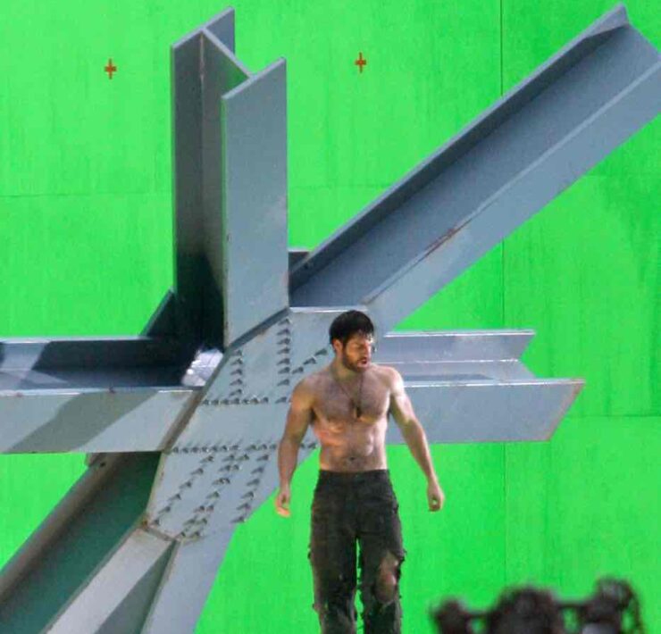 A Shirtless Henry Cavill On The Set Of 'Man Of Steel'