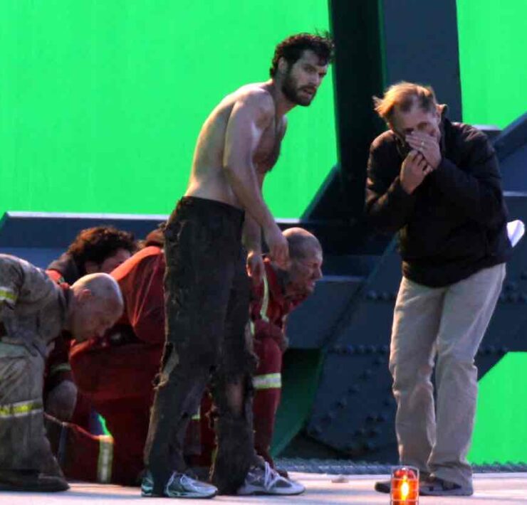 Henry Cavill On Set Of "Man Of Steel" 2