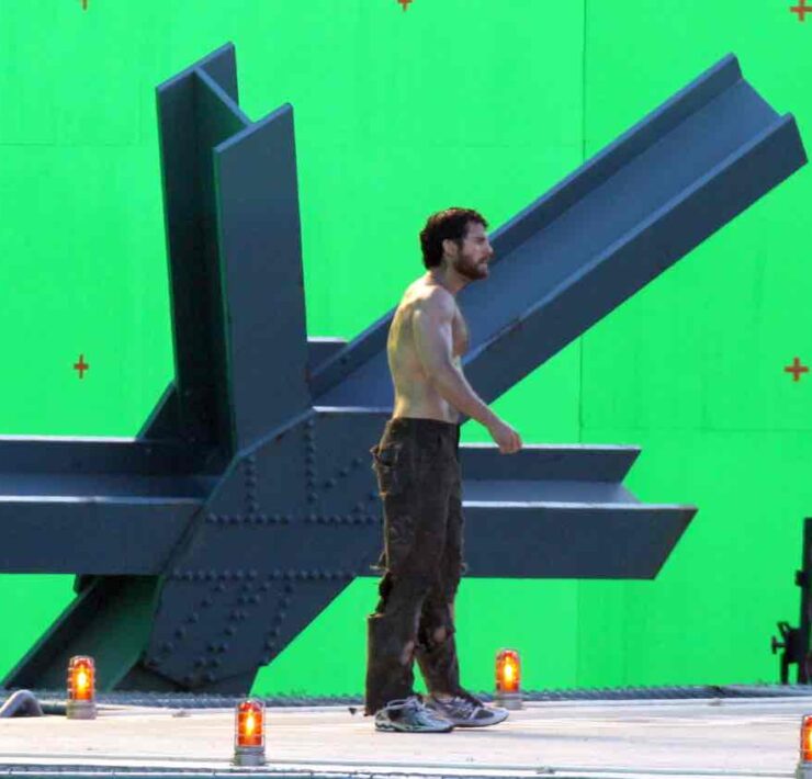 Henry Cavill On Set Of "Man Of Steel" 2