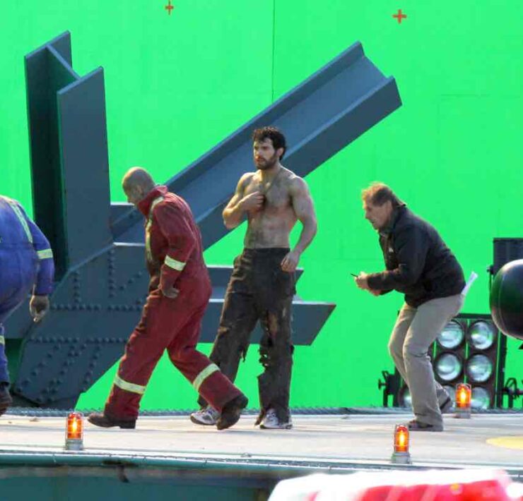 Henry Cavill On Set Of "Man Of Steel" 2
