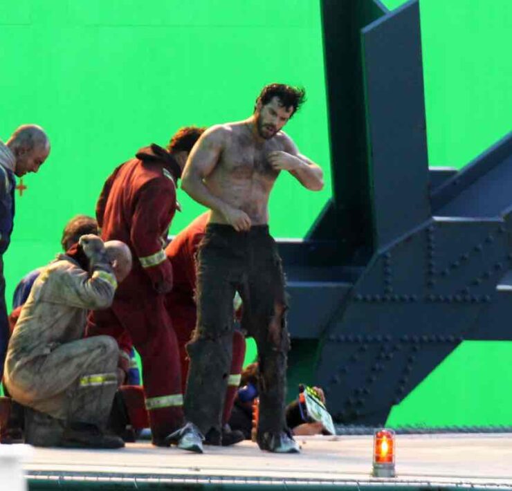 Henry Cavill On Set Of "Man Of Steel" 2