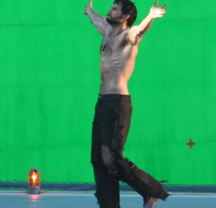 Henry Cavill On Set Of "Man Of Steel" 2