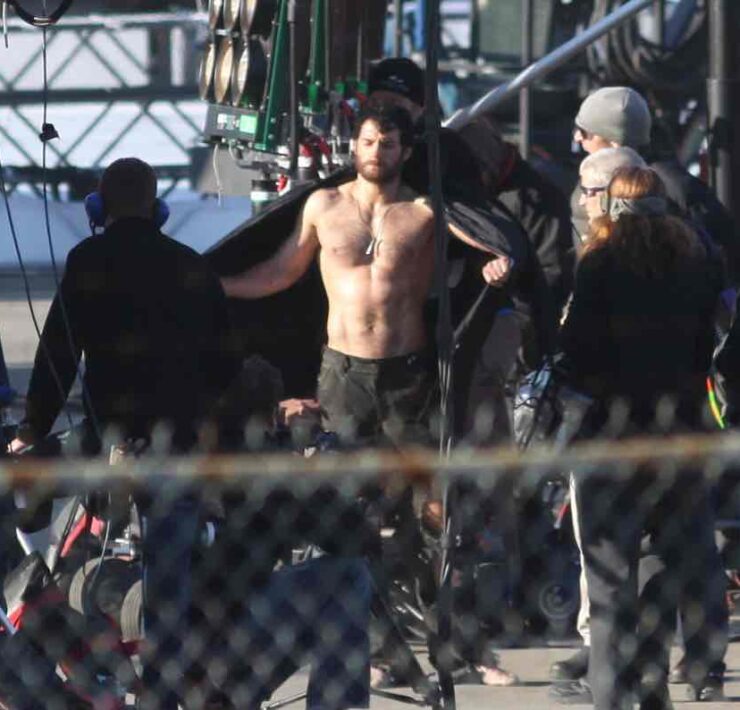 Henry Cavill On Set Of "Man Of Steel" 2