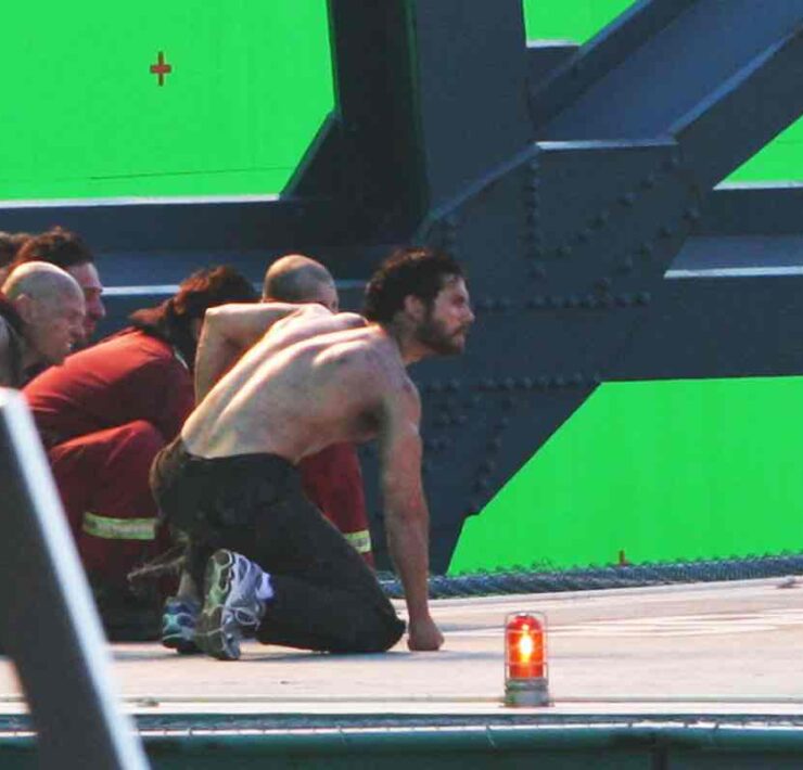 A Shirtless Henry Cavill On The Set Of 'Man Of Steel'