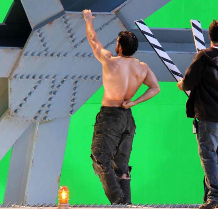 Henry Cavill On The Set Of 'Man Of Steel'