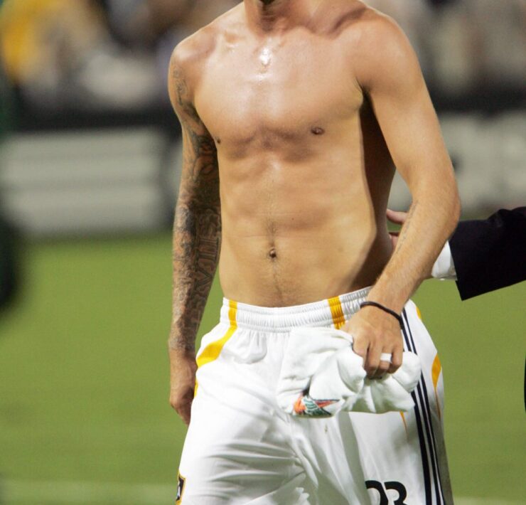 David Beckham of the Los Angles Galaxy w