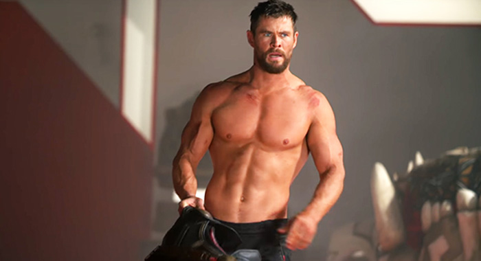 Chris Hemsworth shirtless