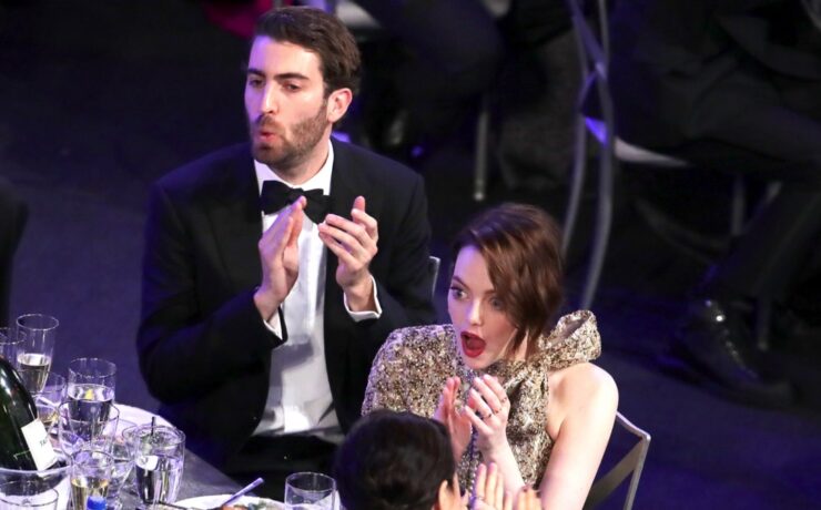 Emma Stone and Dave McCrary 25th Annual Screen Actors Guild Awards - Inside