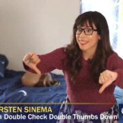 LOL: Senator Kyrsten Sinema seen practicing her $15 minimum wage 'no' vote — WATCH