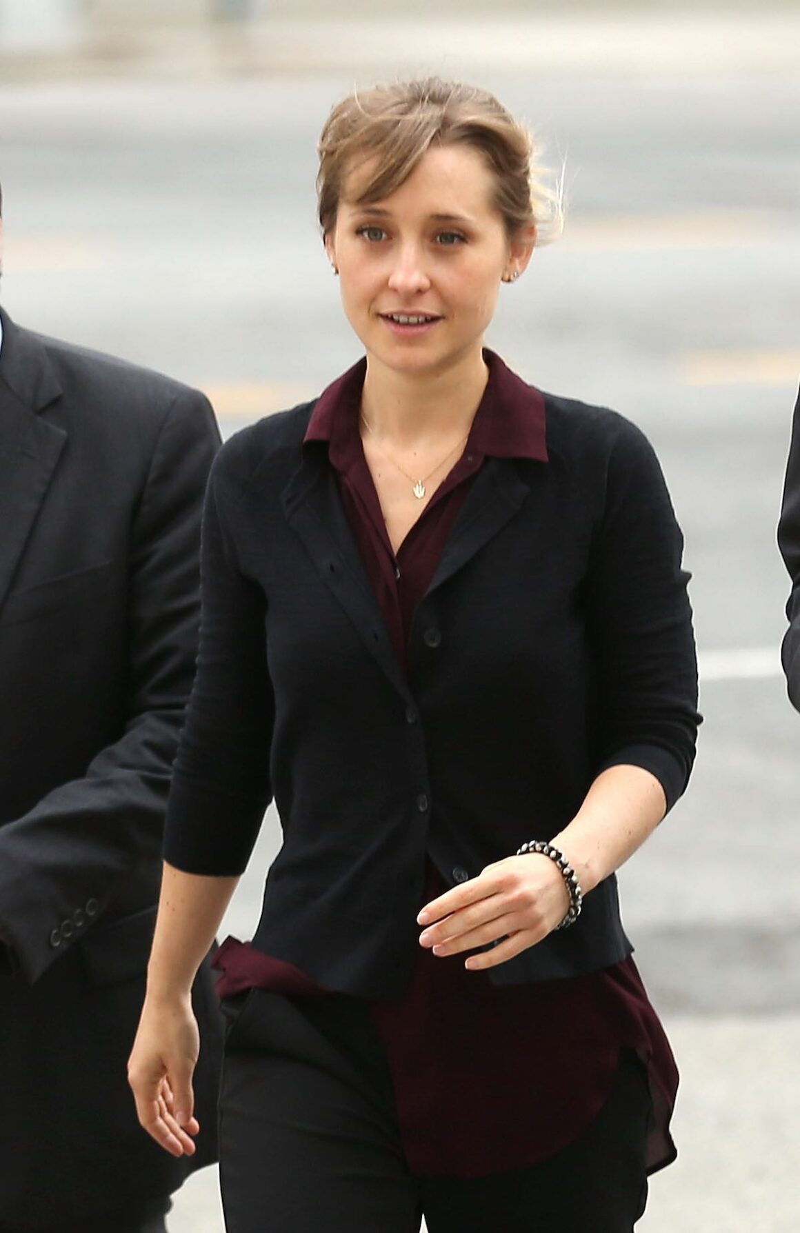 Actress Allison Mack arrives in court on sex trafficking charges