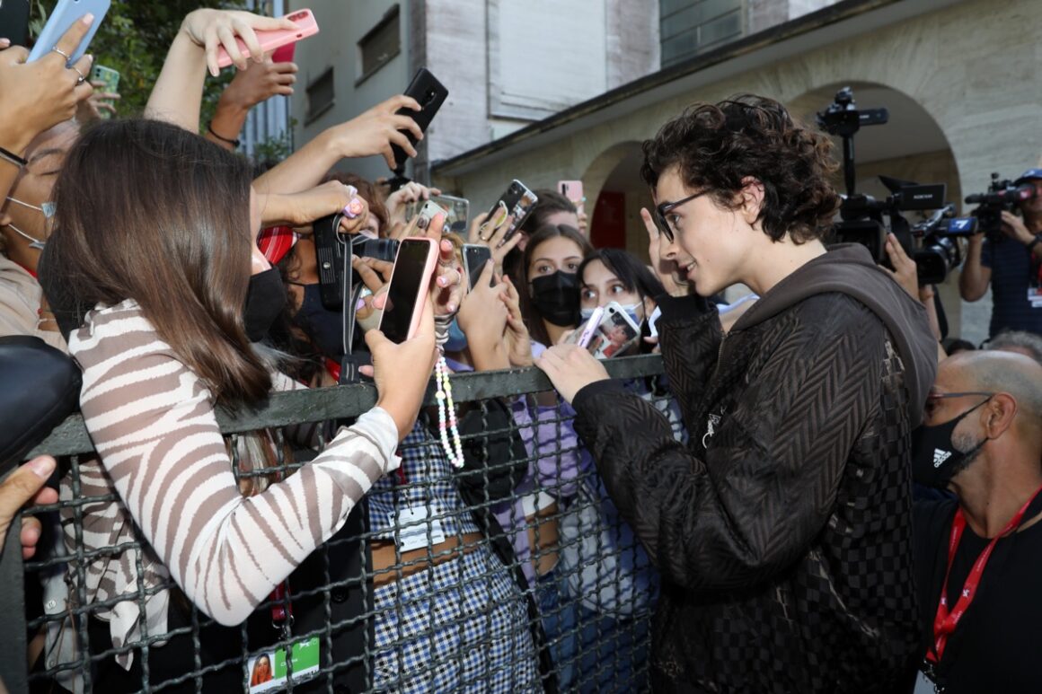 Timothée Chalamet is seen arriving at the 78th Venice International Film Festival