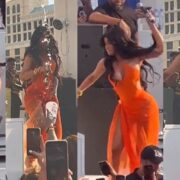 Cardi B throws mic at fan who tossed a drink at her while onstage performing