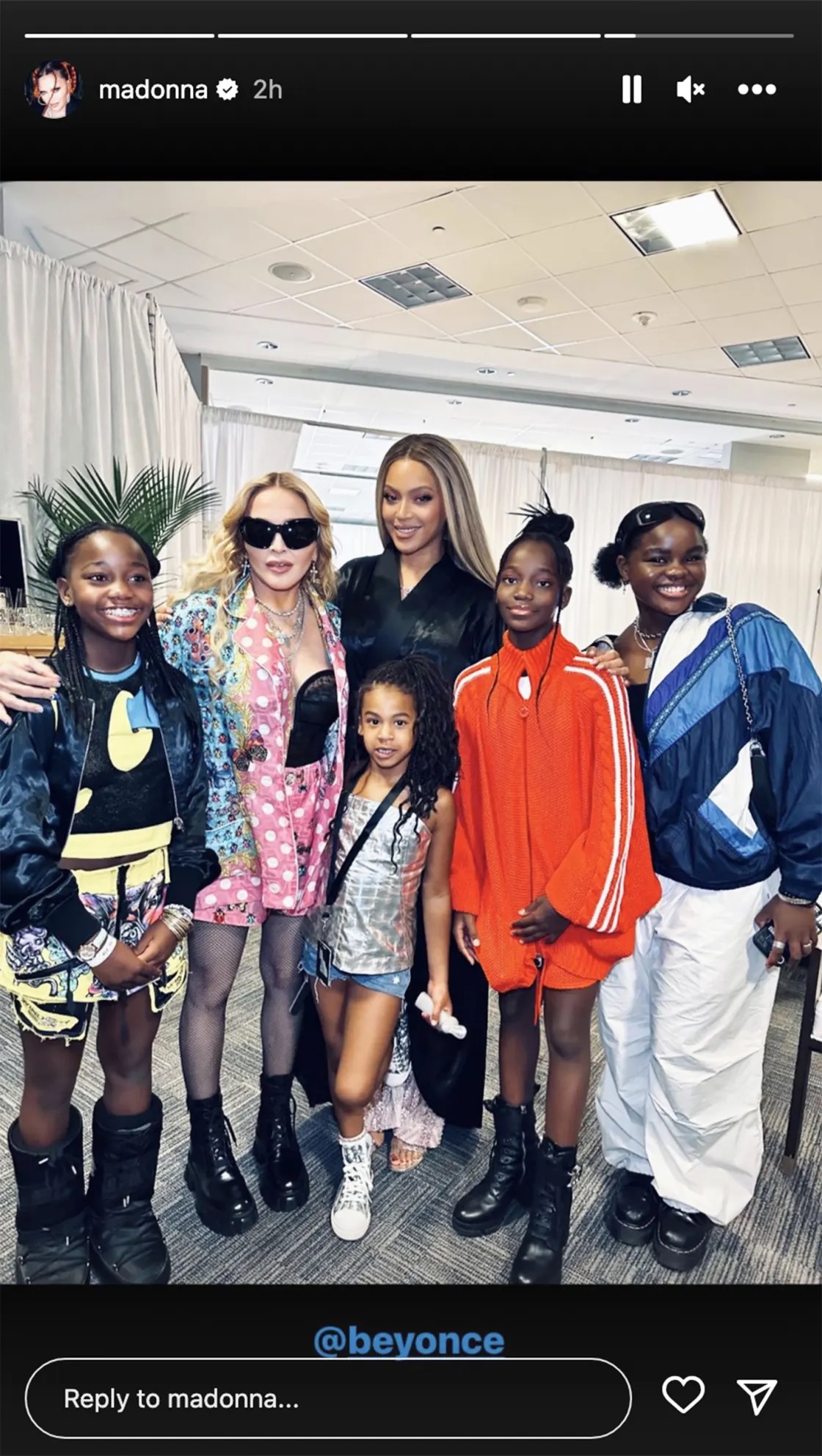 Madonna Beyoncé and kids