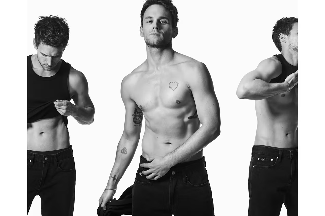 Brandon Flynn para la campaña navideña de Calvin Klein 2023