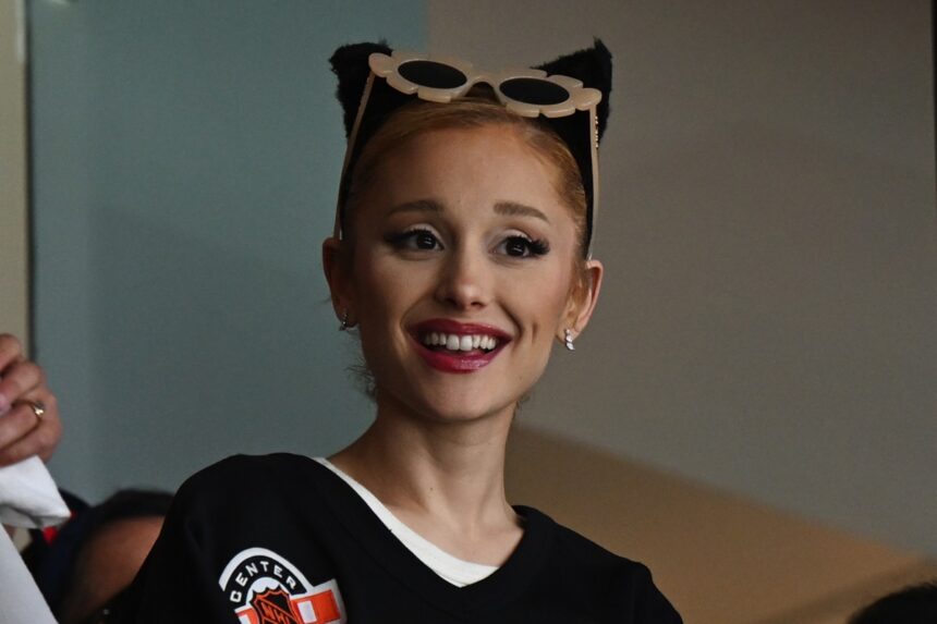 Ariana Grande attends the Stanley Cup Finals