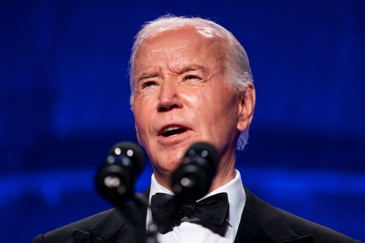 President Joe Biden speaks at the White House Correspondents Association Dinner