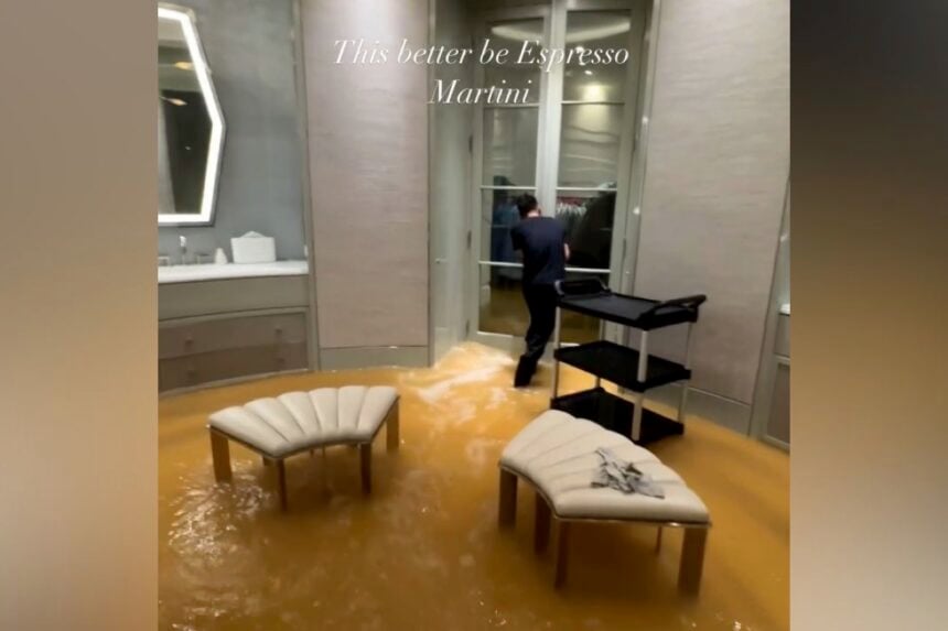 Drake flooding mansion