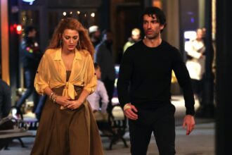 Blake Lively And Justin Baldoni Film Kissing Scene For 'It Ends With Us'