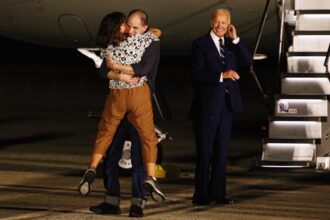 President Joe Biden Greets Released Russian Prisoners At Andrews Air Force Base