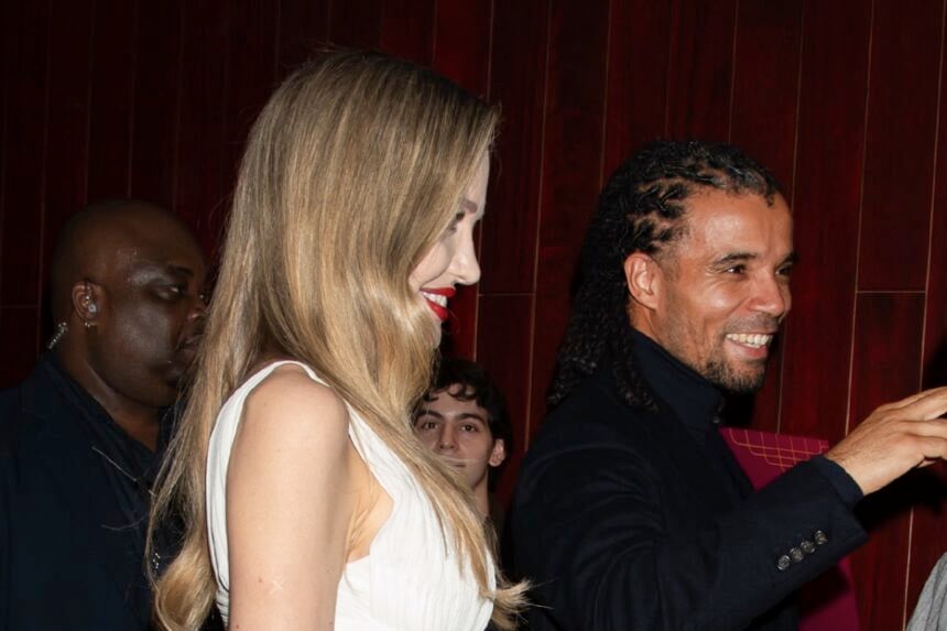 Angelina Jolie Greets Akala at NYFF Maria Screening