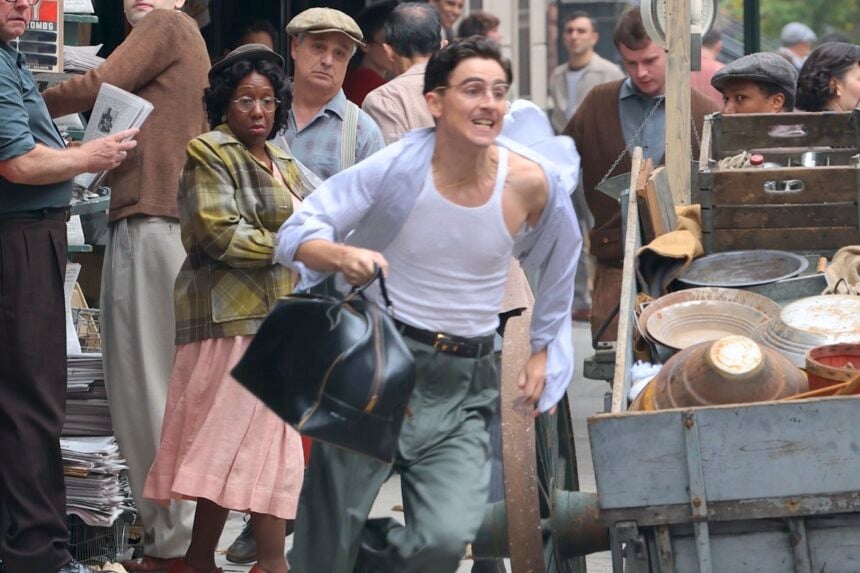 Timothee Chalamet Filming 'Marty Supreme' In Manhattan