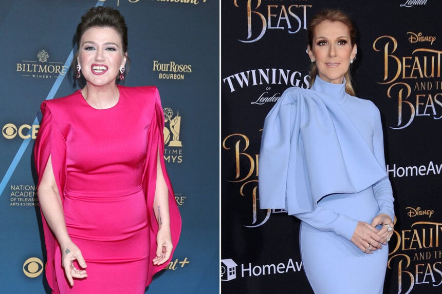 Kelly Clarkson reacts to Celine Dion