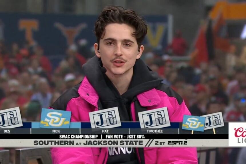 Timothée Chalamet College GameDay