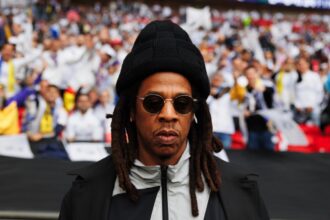 Jay Z Official training before UEFA Champions League 2024 final game between Borussia Dortmund and Real Madrid