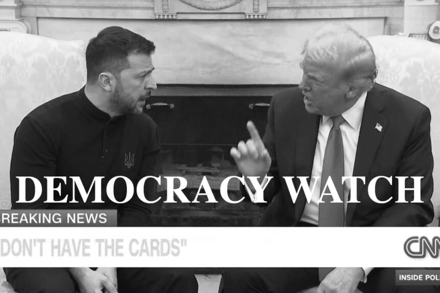 Volodymyr Zelensky and Donald Trump