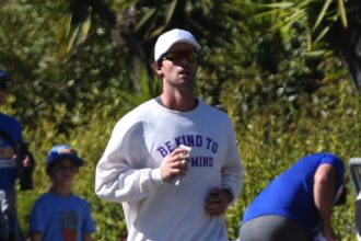 Patrick Schwarzenegger out for a run in Los Angeles