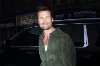 Glenn Powell seen at Smash Kitchen in New York City