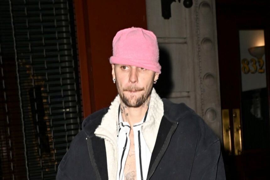 Justin Bieber Departs A Music Studio In New York City