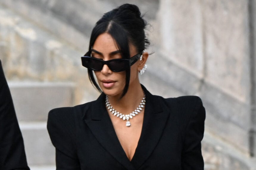 Kim Kardashian arrives for her Paris trial