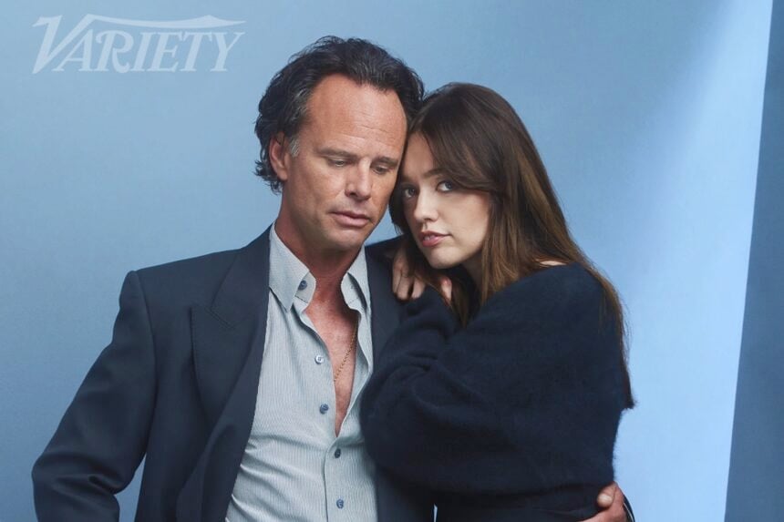 Walton Goggins and Aimee Lou Wood