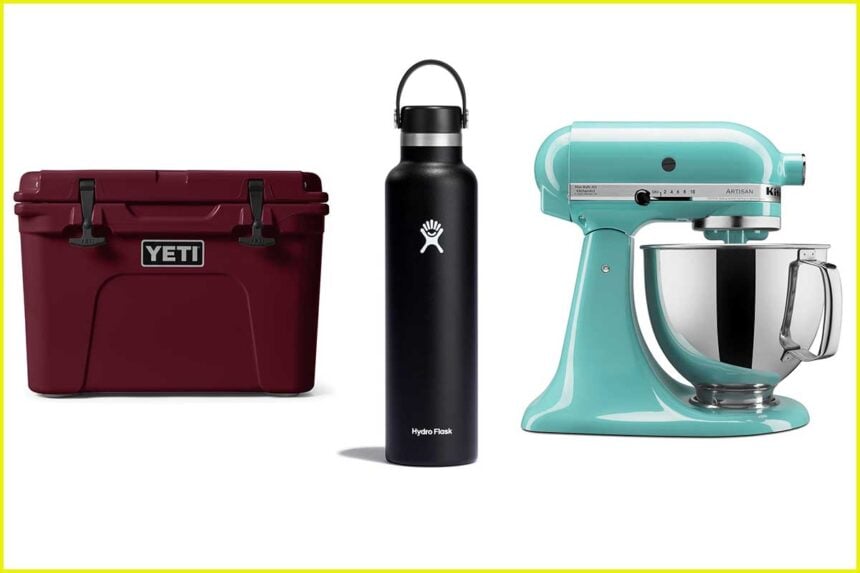 YETI and Hyrdro Flask and KitchenAid