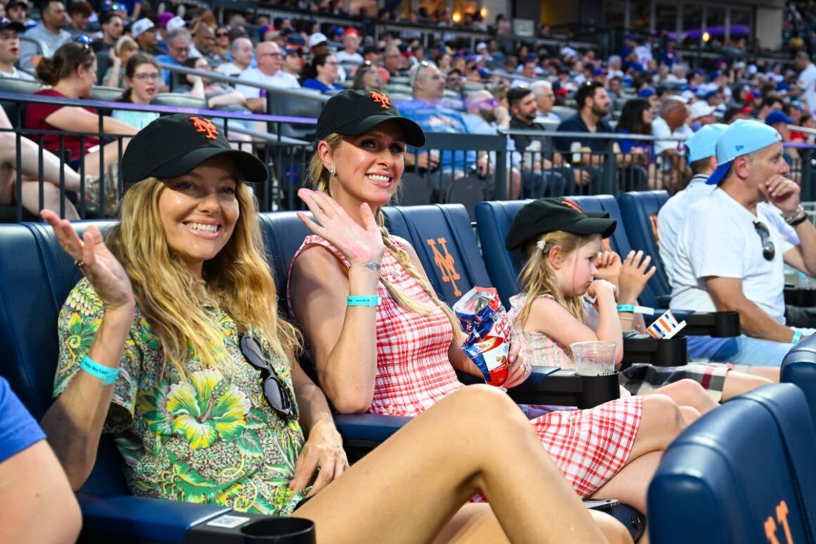 Nicky Hilton attends the New York Mets game against Atlanta Braves