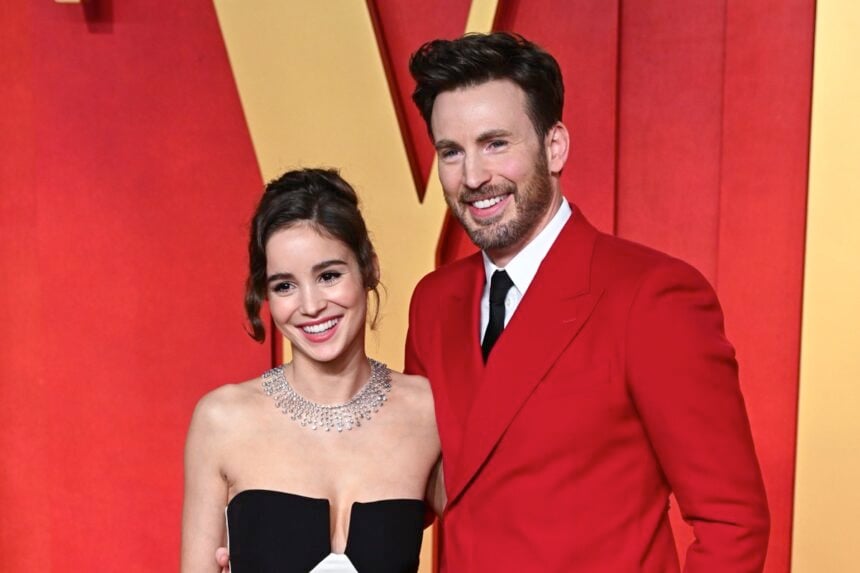 Chris Evans and Alba Baptista Vanity Fair Oscar Party