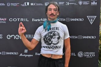 Ezra Miller Filming Italy 2025 - Day 1 Photocall