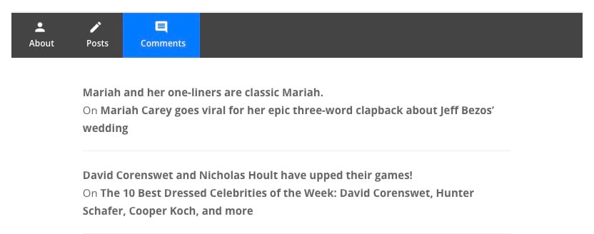 Socialite Life Comments List