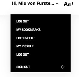 SL Logged in Menu