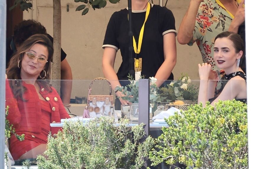 Cast Filming On The ‘Emily In Paris’ Set In Venice