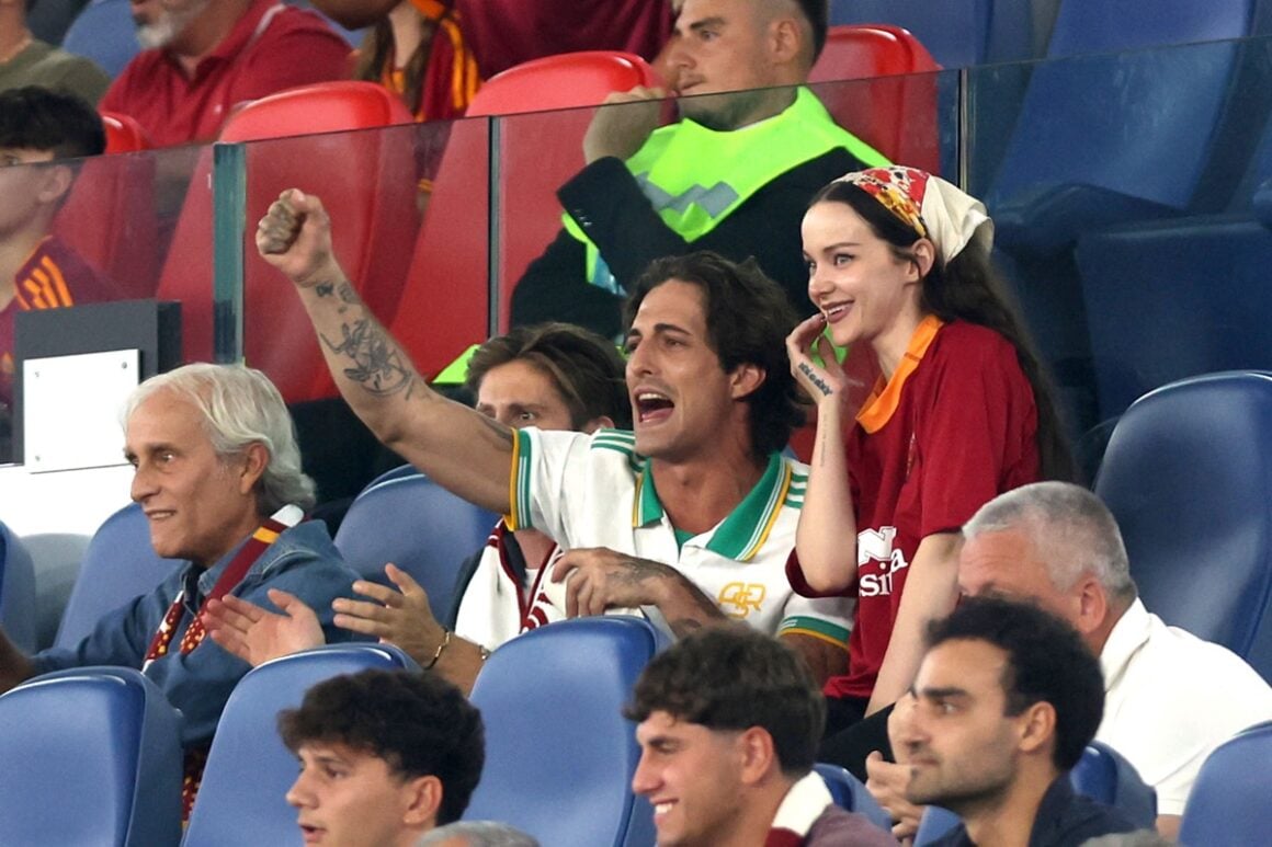 Dove Cameron And Damiano David At Roma vs Bologna FC 1909