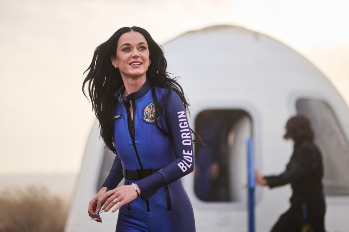 Katy Perry returns to Earth after singing during space trip