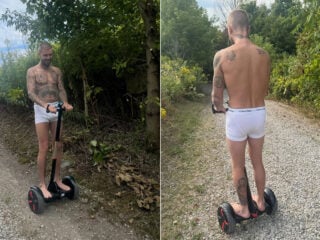 Justin Bieber underwear Segway