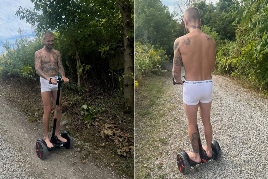 Justin Bieber underwear Segway